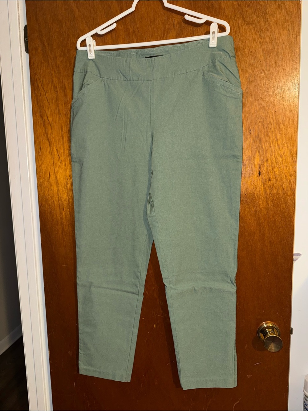 Stretch Sage Green Trousers